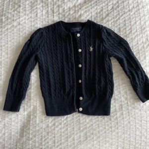 Polo Ralph Lauren Navy Cable Knit Sweater